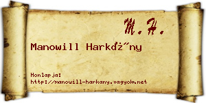 Manowill Harkány névjegykártya